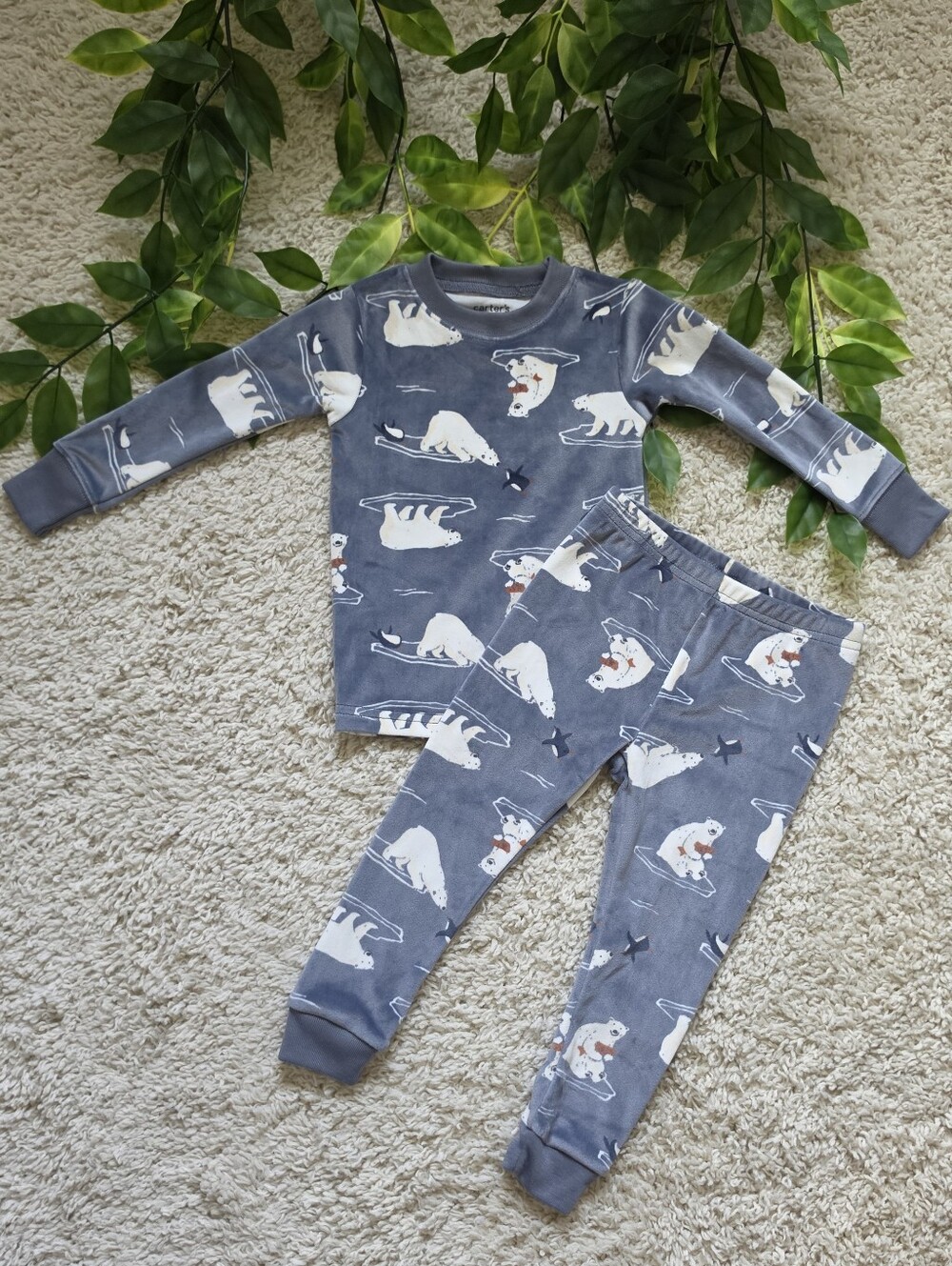 Baby Boy Polar Bear & Penguins Pajamas Set (12-18 Months)